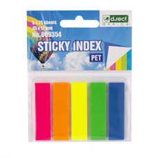 Index d.rect 43x12mm 4x35l värviline,plast