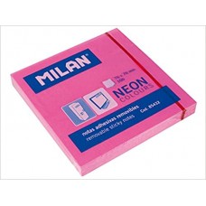 Märkmepaber Milan  75x75 neoon roosa