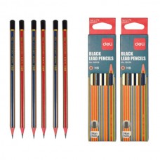 Harilik pliiats Deli 38038  HB,kuusnurkne,värviline korpus