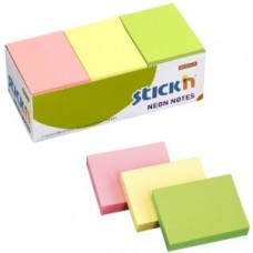 Märkmepaber Stickn 21131 38x51mm, 12x100l,neoon assortii