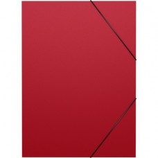 Nurgakummiga plastkarp E.K Classic A4,  selg 3cm ,punane