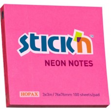 Märkmepaber Sitckn 76x76 100l,neoon roosa